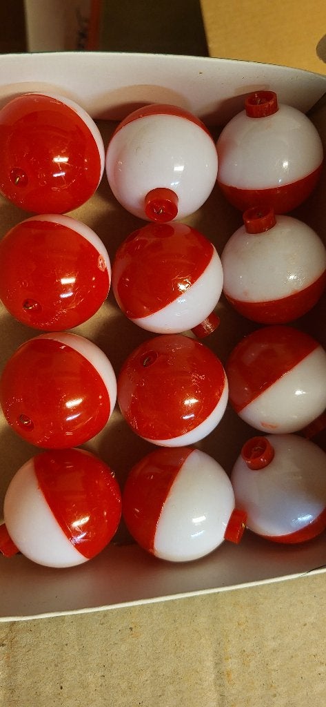 12x doosjes met vintage plastic verklikkers Oud hengelsport, Ophalen of Verzenden, Nieuw, Dobber of Lood