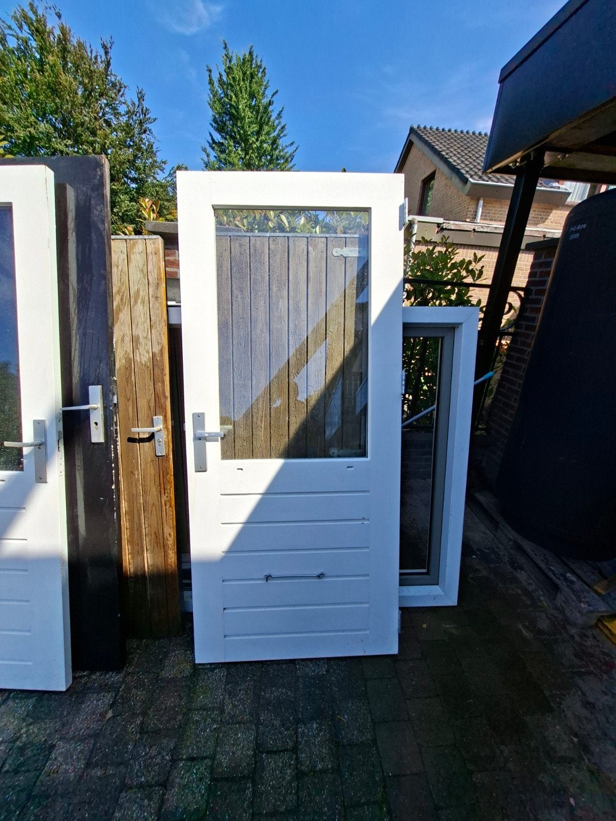 Merbau balkondeur 211,5x93 met HR++ glas, Ophalen of Verzenden