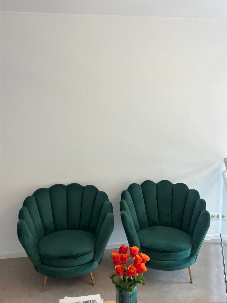 Richmond schelpstoel/ fauteuil, Huis en Inrichting, Ophalen, Zo goed als nieuw, 75 tot 100 cm, 50 tot 75 cm