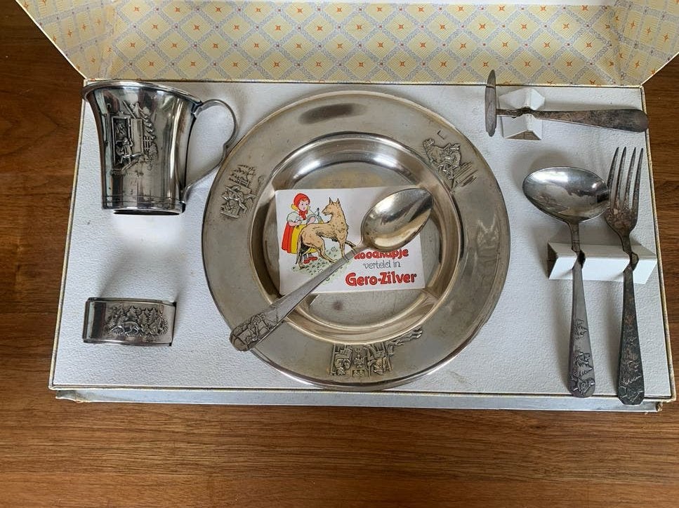 Vintage Zilverstad Kinderbestekset - "Gerozilver", Ophalen of Verzenden