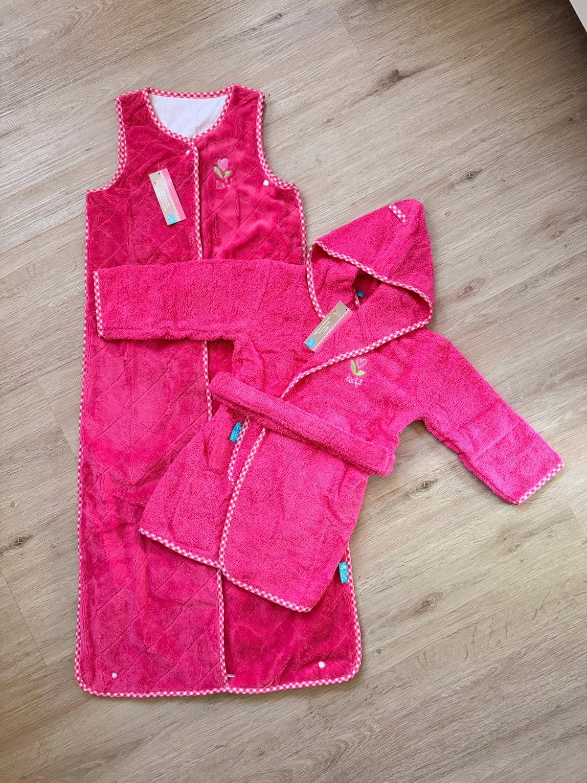 Kraamcadeautje - Lief! Slaapzak en Badjas Set - kraamcadeau, Wasbaar, Nieuw, Ophalen of Verzenden, Roze
