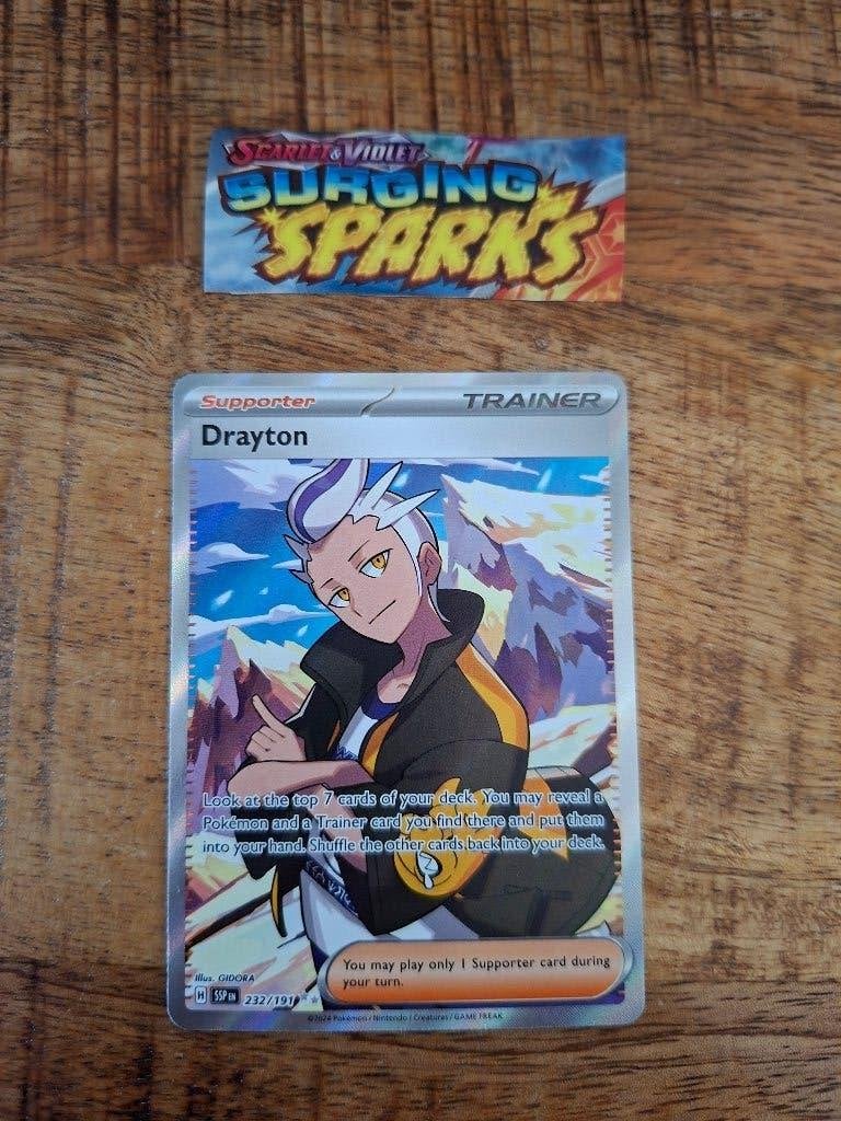 Pokemon – Drayton (SSP 232/191)  Surging Sparks, Ophalen of Verzenden, Nieuw, Losse kaart, Foil
