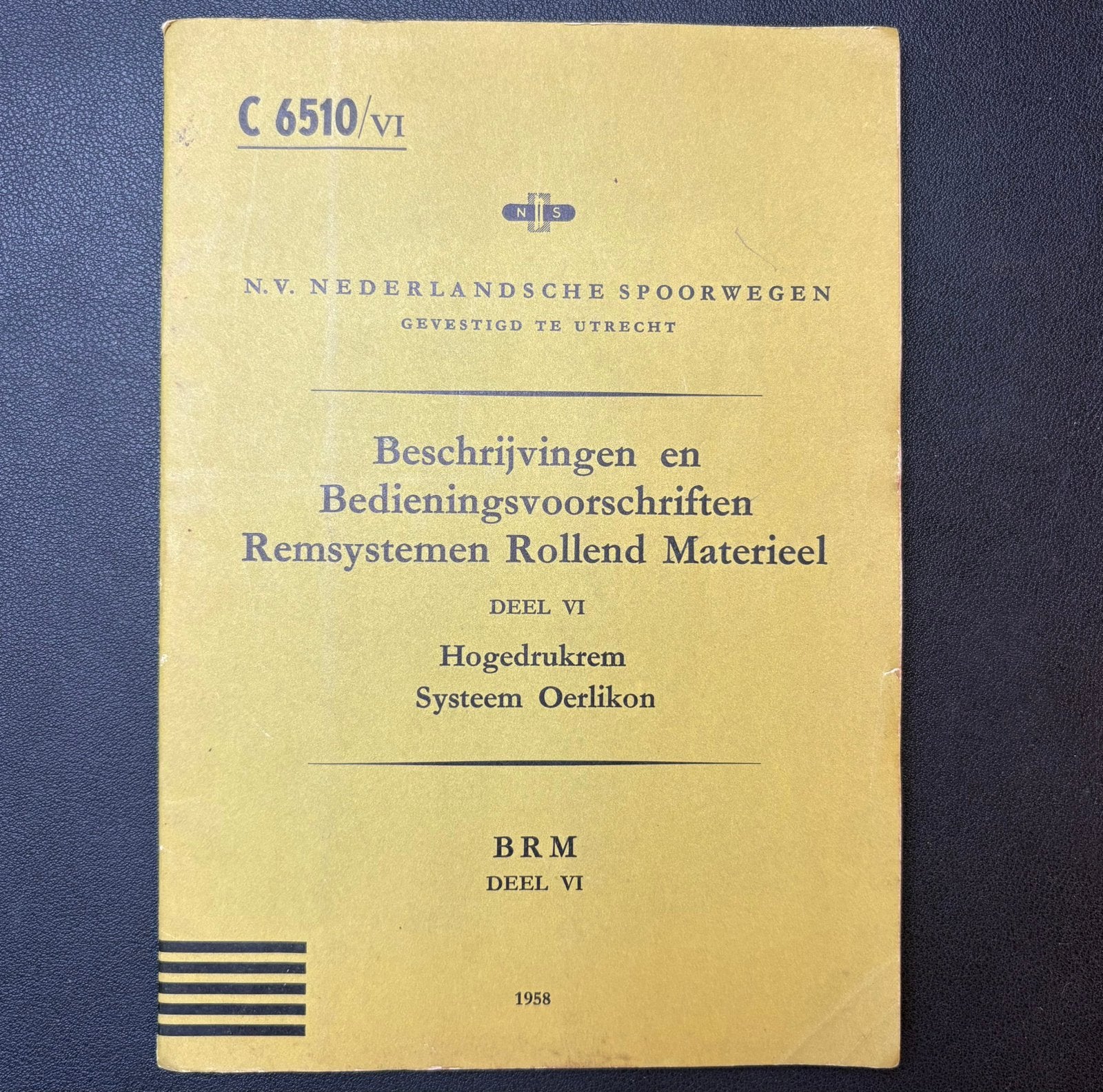Bedieningsvoorschriften remsystemen systeem Oerlikon (1958), Ophalen of Verzenden, Gebruikt, Trein, Boek of Tijdschrift