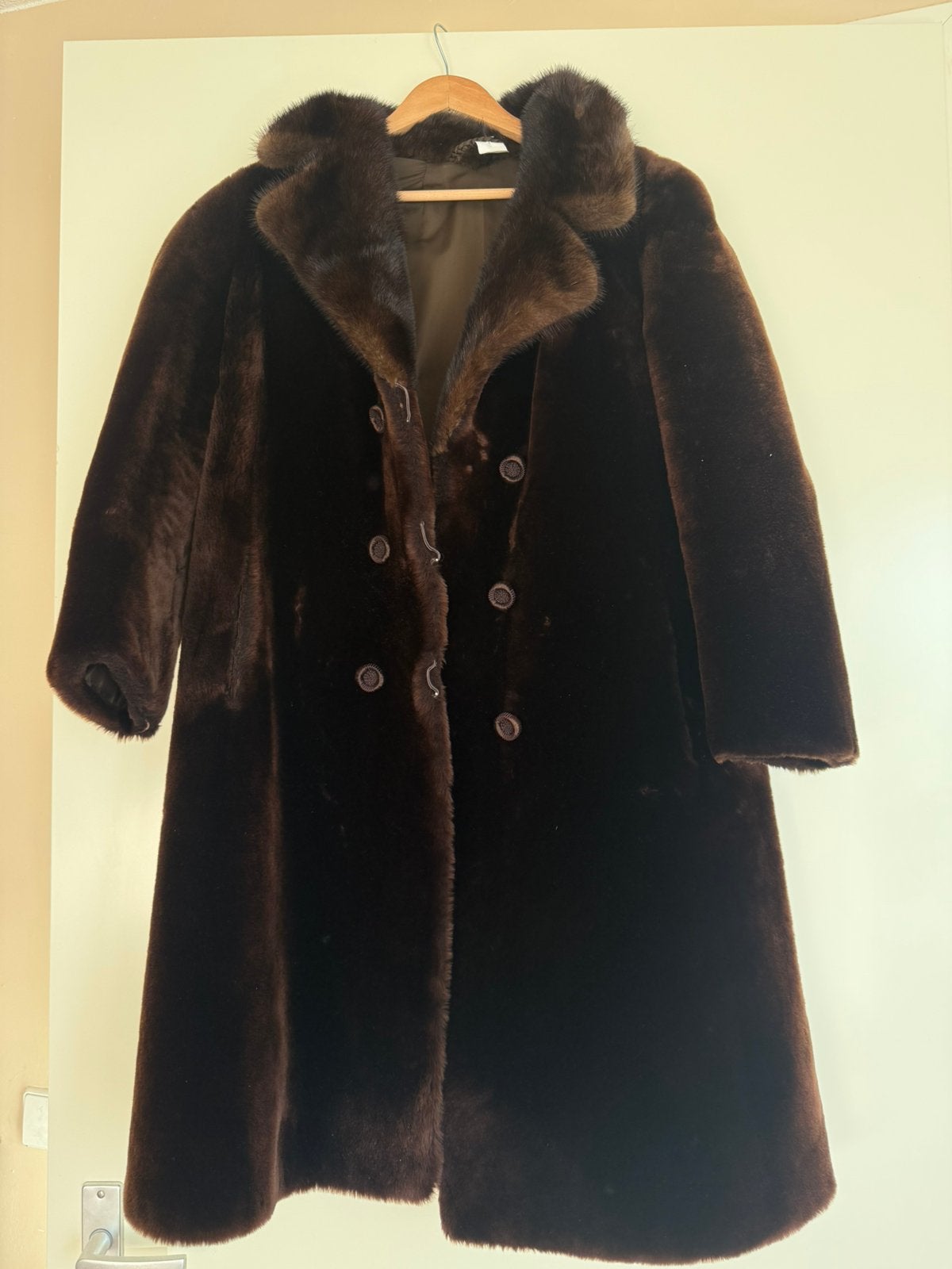 Vintage fur coat, Verzenden, Zo goed als nieuw, Maat 36 (S), Bruin