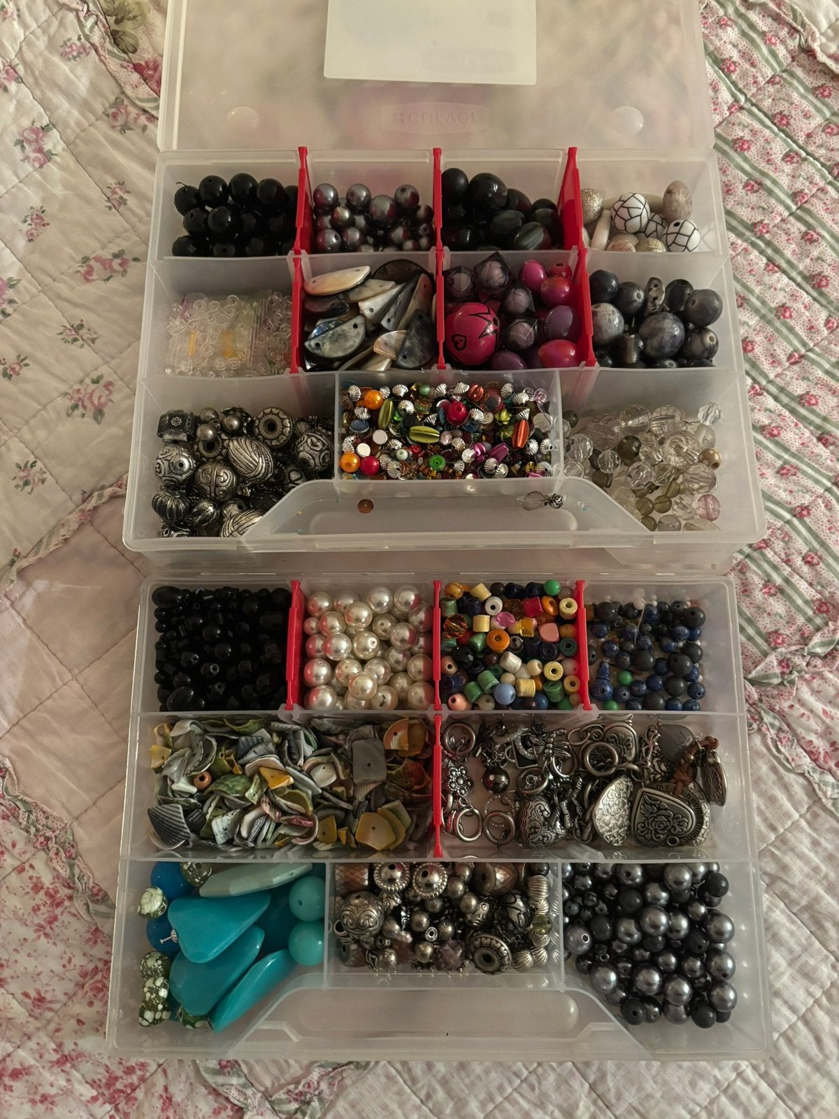 2 dozen vol met mooie kralen, Hobby en Vrije tijd, Kralen en Sieraden maken, Ophalen of Verzenden, Zo goed als nieuw, Kraal