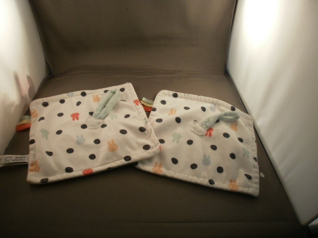 Zeeman Nijntje miffy speendoek gestreept gestipt 19x18 cm, Nieuw, Nijntje, Ophalen of Verzenden, Klein (minder dan 20 cm)