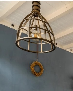 Foto 3 van Hanglamp industrieel brons, koper