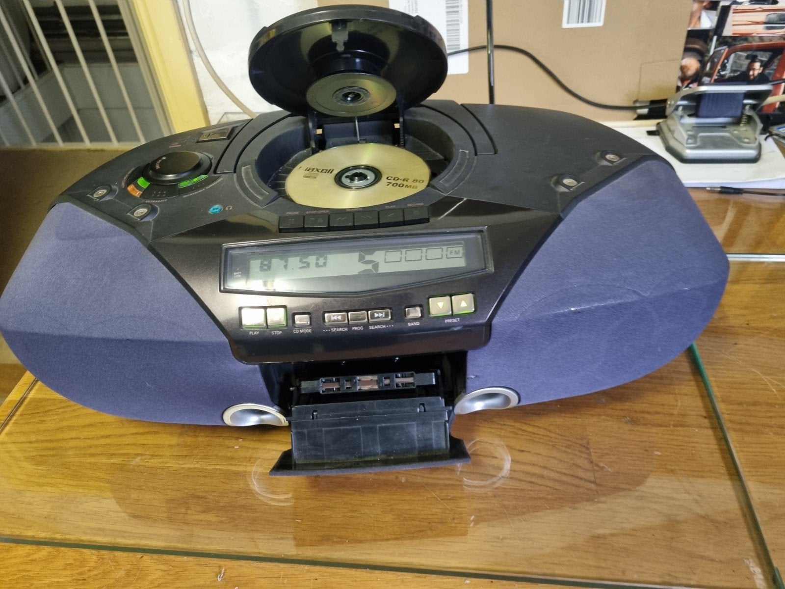 Philips AZ1005 CD Soundmachine met Cassettedeck en Radio, Audio, Tv en Foto, Ophalen
