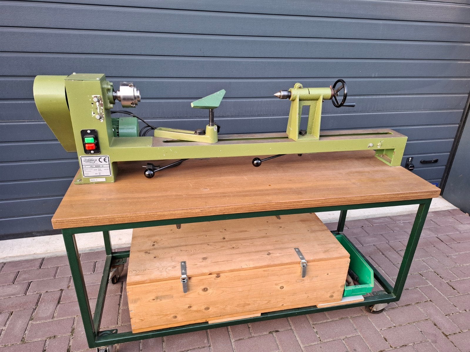 Huvema HU 1000-2 Houtdraaibank met accessoires, Doe-het-zelf en Verbouw, Ophalen, Gebruikt, Houtdraaibank, 500 tot 1000 mm