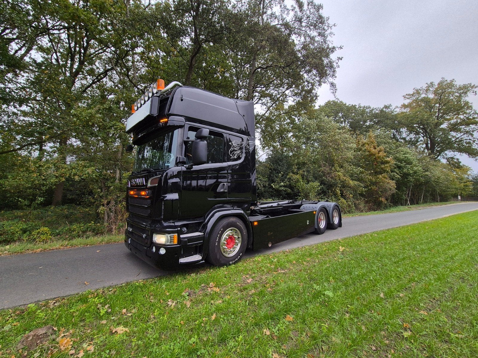 Scania R730 V8 haakarm. King of the road, Auto's, Automaat, Euro 5, Scania, Zwart