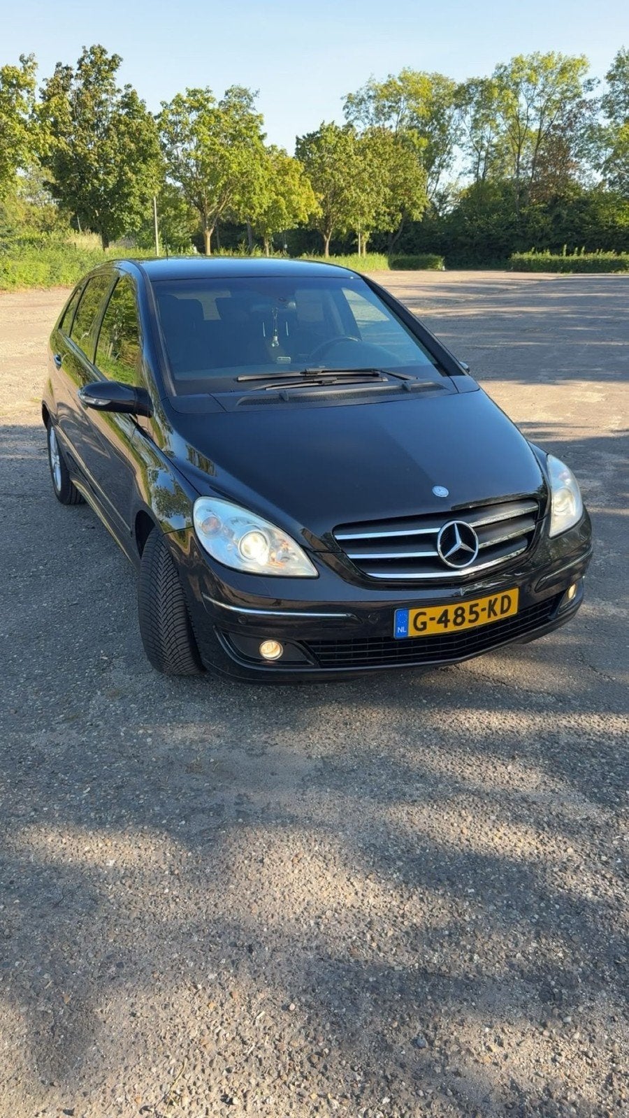 Mercedes-Benz B-Klasse 2.0 B200 Turbo 5DRS CVT 2007 Zwart, Auto's, Zwart, 4 cilinders, Leder en Stof, Zwart