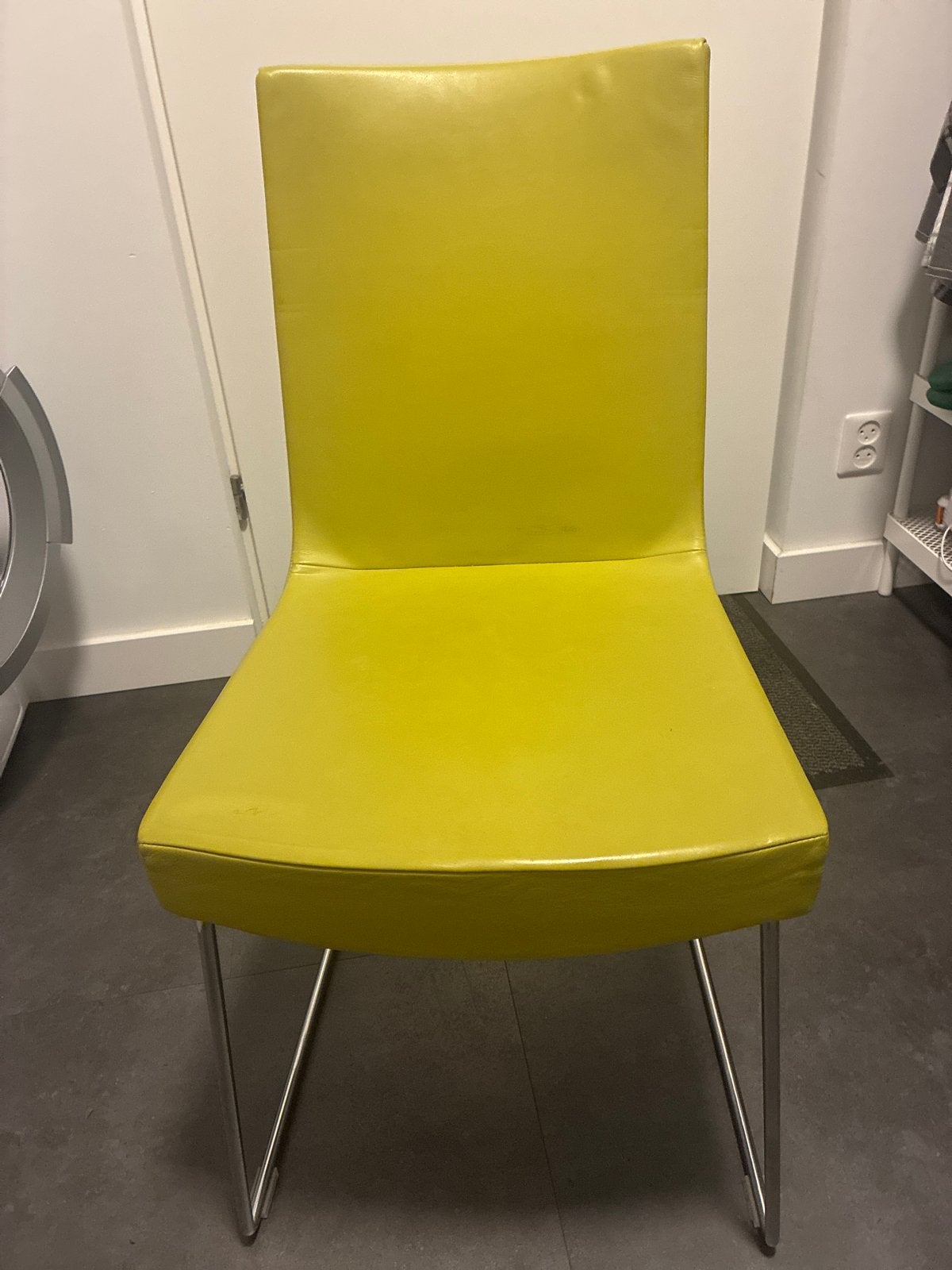 Set van 4 Montis eetkamerstoelen - Groen, Ophalen, Gebruikt, Overige kleuren, Leer