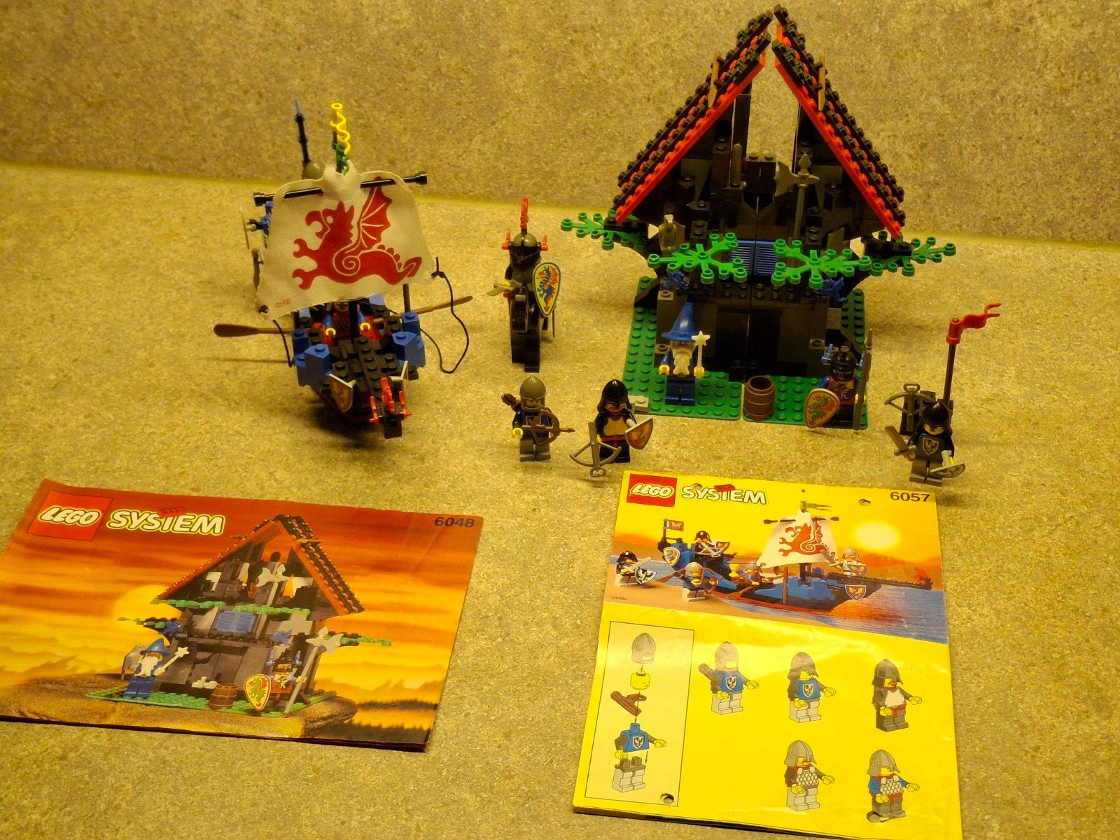 Lego Draken Ridder sets. 6009, 6046 en 6057 Compleet,, Ophalen of Verzenden, Gebruikt