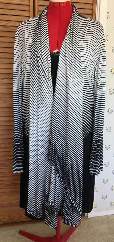 Jaeger zwart/wit jersey waterval vest maat XL (ca.46/48), Overige kleuren, Maat 46/48 (XL) of groter, Jaeger, Ophalen of Verzenden