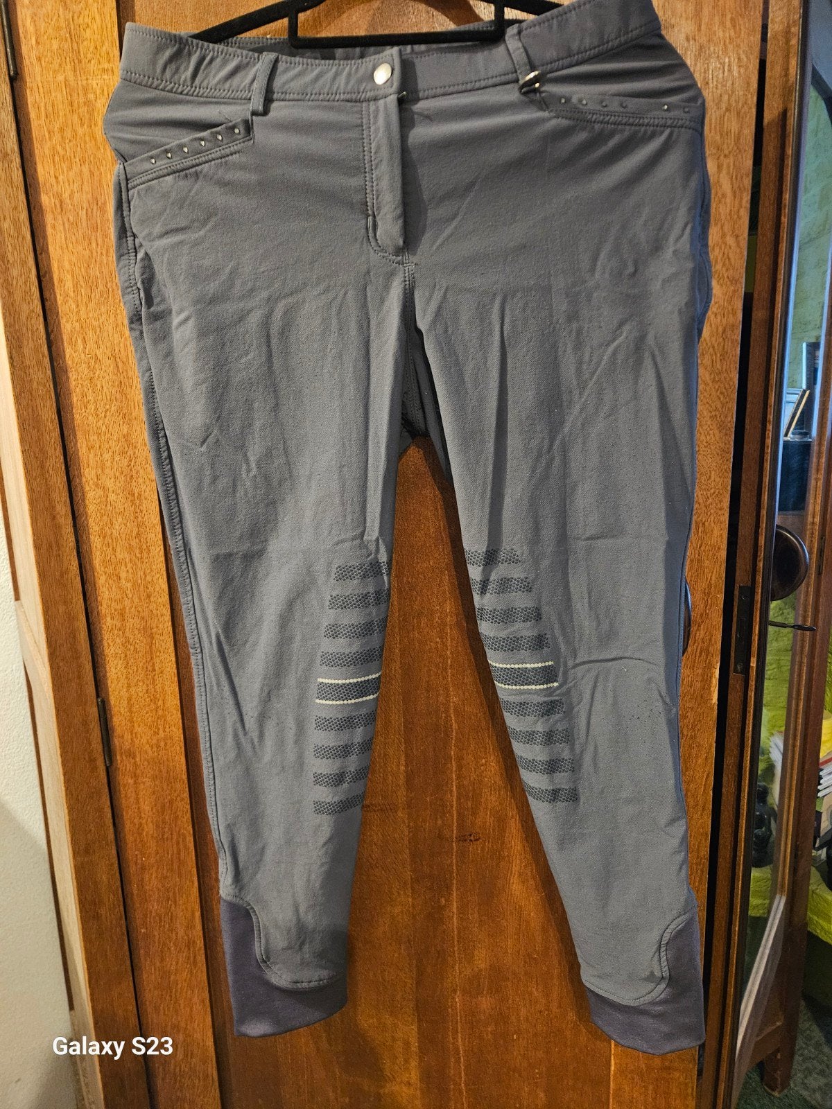 Laura Garelli rijbroek grijs, Laura Garelli HKM, Maat 46/48 (XL) of groter, Ophalen of Verzenden, Zo goed als nieuw