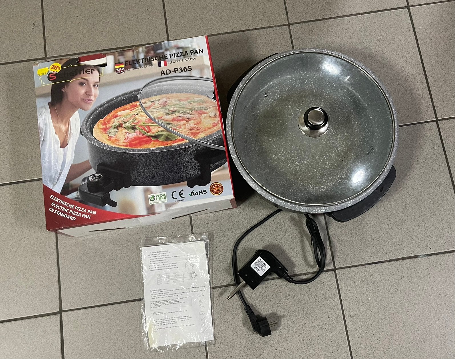 Elektrische pizza pan zgan, Ophalen of Verzenden, Zo goed als nieuw