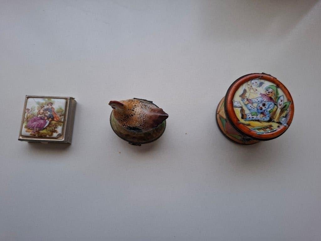 Drie stuk miniatuur doosjes aangeboden., Ophalen of Verzenden