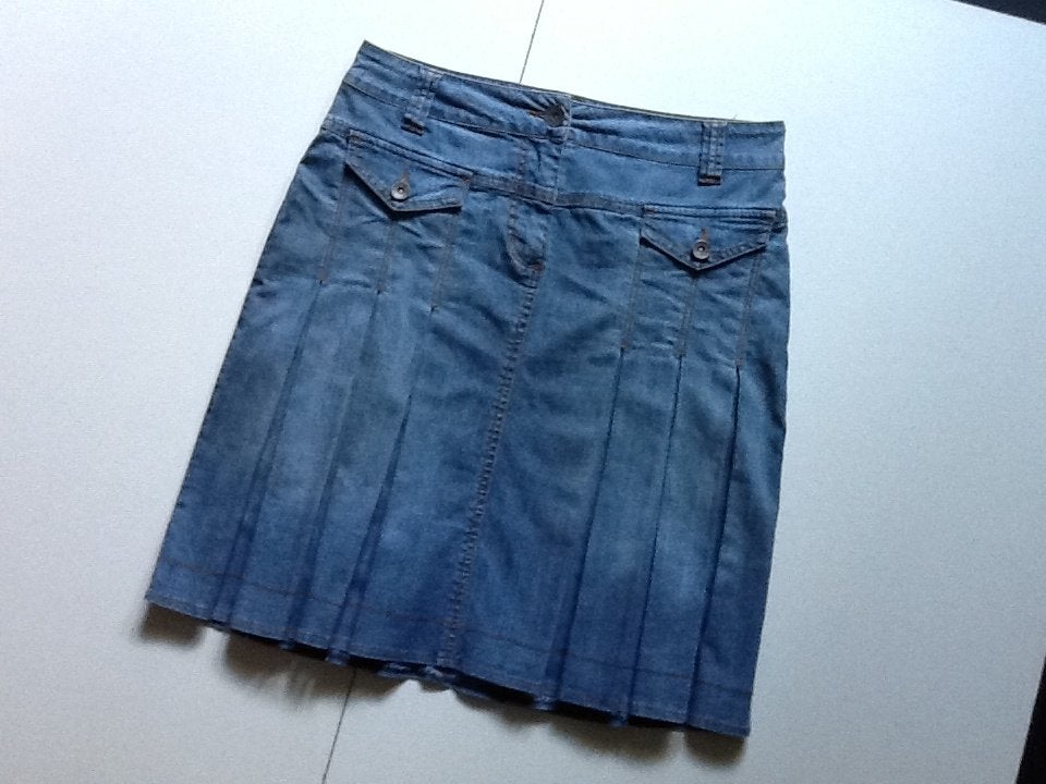 Jeans plooirokje , minirokje , rokje, spijkerrokje maat 36, Blauw, Ophalen of Verzenden, Zo goed als nieuw, Maat 36 (S)