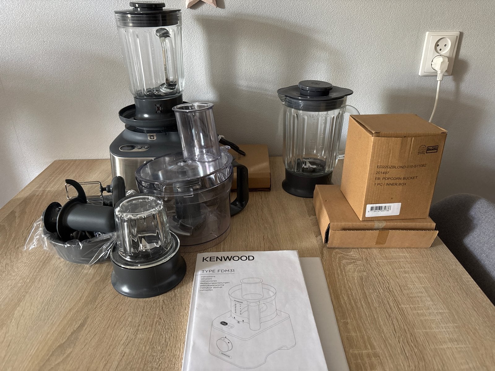 Kenwood FDM31 Multipro Compact Foodprocessor, Ophalen, 1 tot 2 liter, 2 snelheden, Zo goed als nieuw