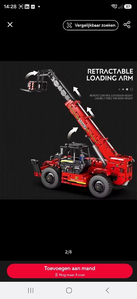 Reobrix (lego) reachtruck, Ophalen, Zo goed als nieuw, Compleet