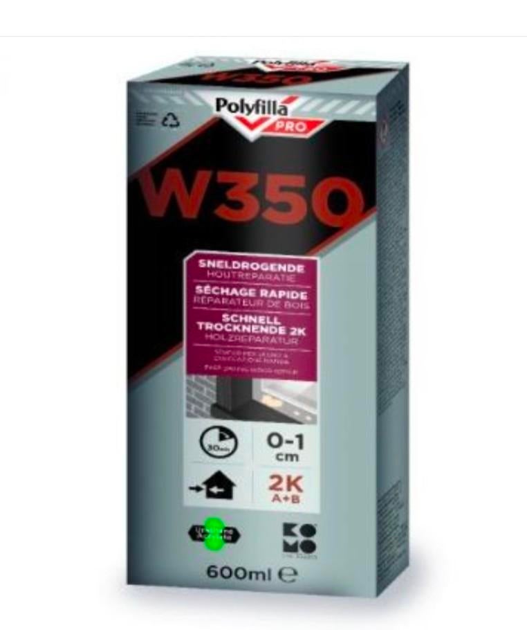 Polyfilla PRO W350 Sneldrogende Houtreparatie 600ml, Minder dan 25 mm, Overige typen, Nieuw, Ophalen of Verzenden