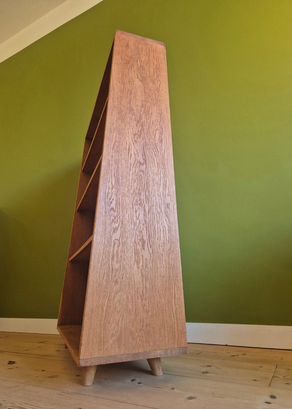 Vintage massief eiken boekenkast – Pastoe/Deens design stijl, Ophalen, Met plank(en), Gebruikt, 100 tot 150 cm