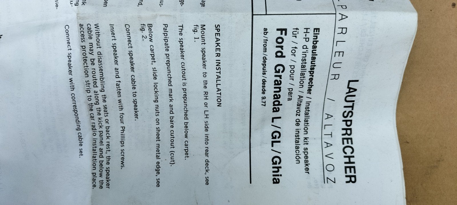 Blaupunkt luidspreker voor Ford Granada L/GL/Ghia, Auto diversen, Ophalen of Verzenden, Nieuw