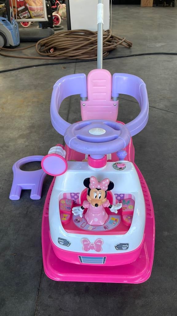 Minnie mouse 3 in 1 loop auto, Ophalen of Verzenden, Zo goed als nieuw, Meisje