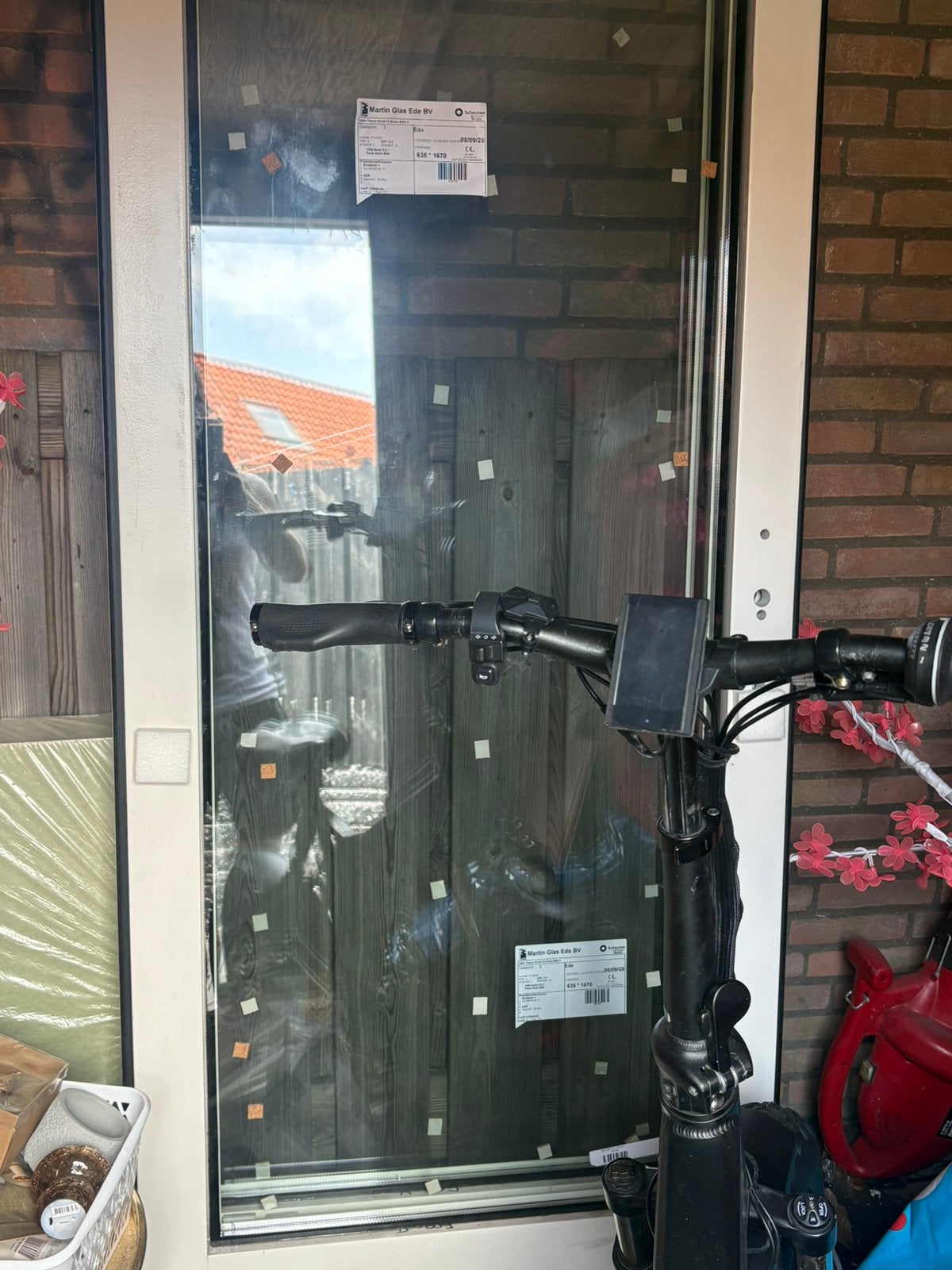 2deuren 2x gelaagde ruiten afmeeting is 635x1670, Doe-het-zelf en Verbouw, Deuren en Horren, Ophalen, 80 tot 100 cm, Nieuw, Buitendeur