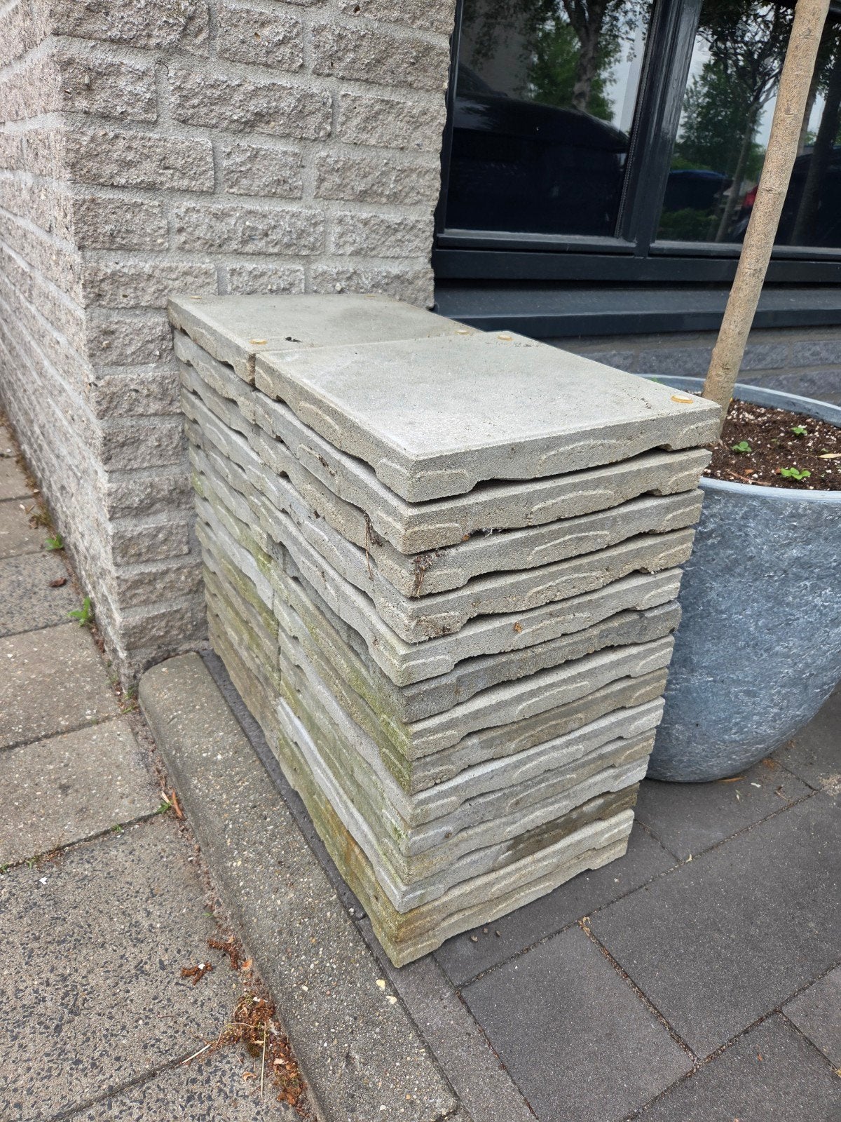 Betontegels voor dakterras, Ophalen, Gebruikt, Minder dan 5 m², Beton