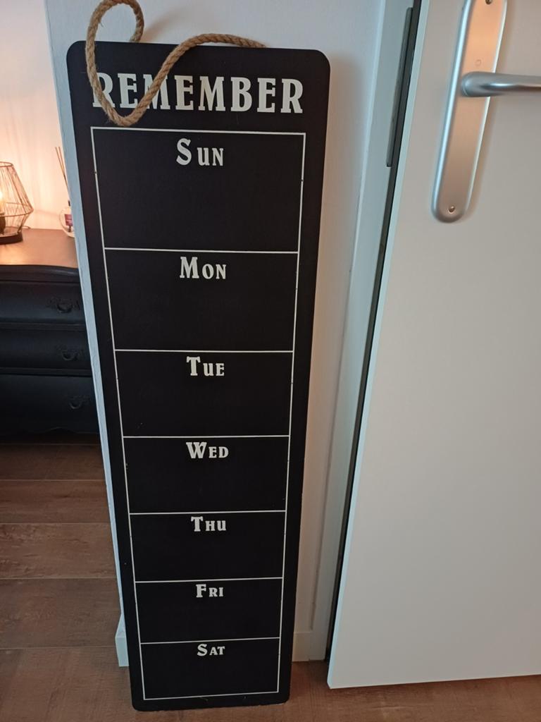 Groot krijtbord, planner/weekmenu, Ophalen of Verzenden, Gebruikt