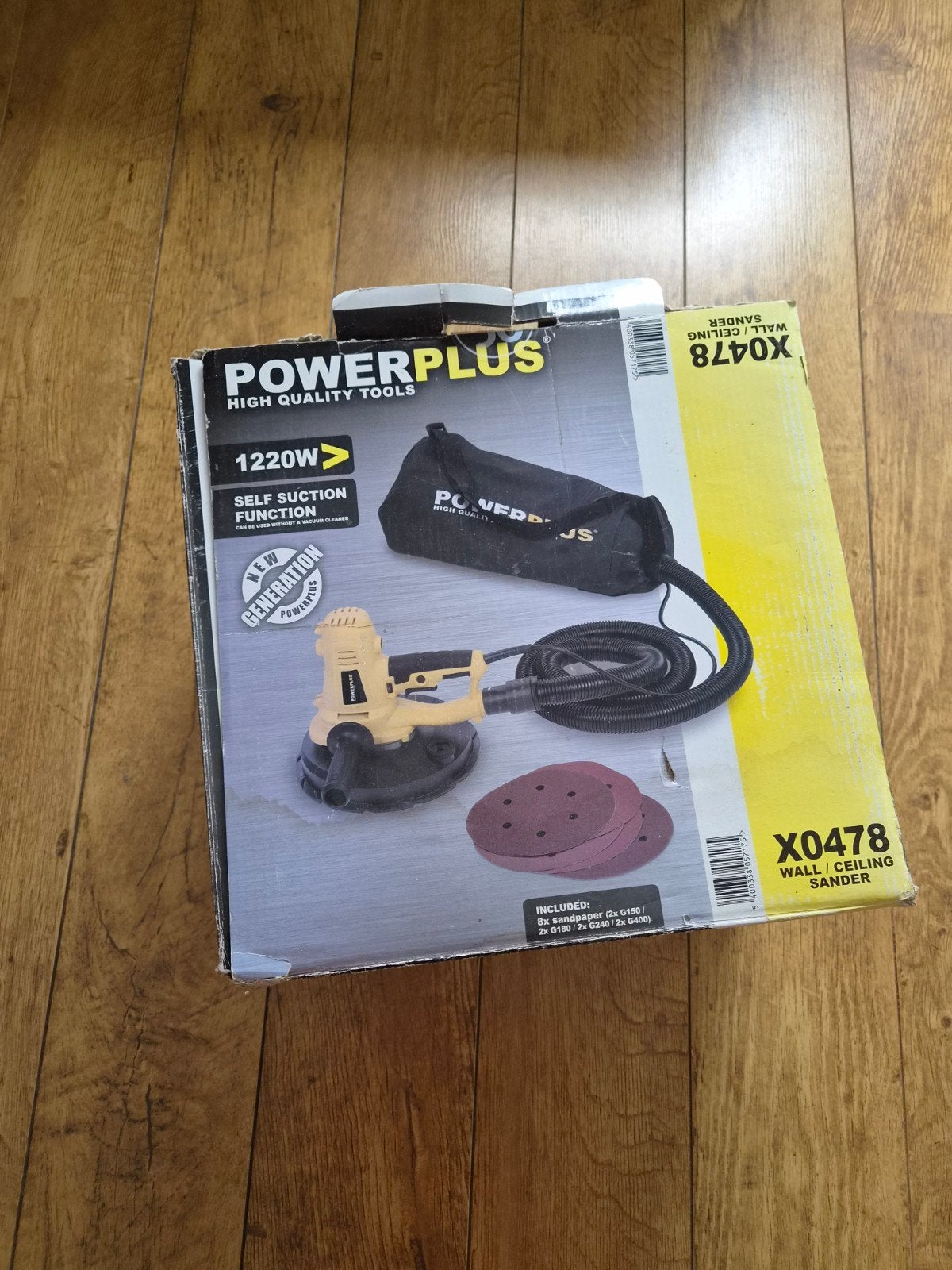 Powerplus X0478 Muur- en Plafondschuurmachine 1220W, Ophalen, Zo goed als nieuw, 1200 watt of meer, Overige typen