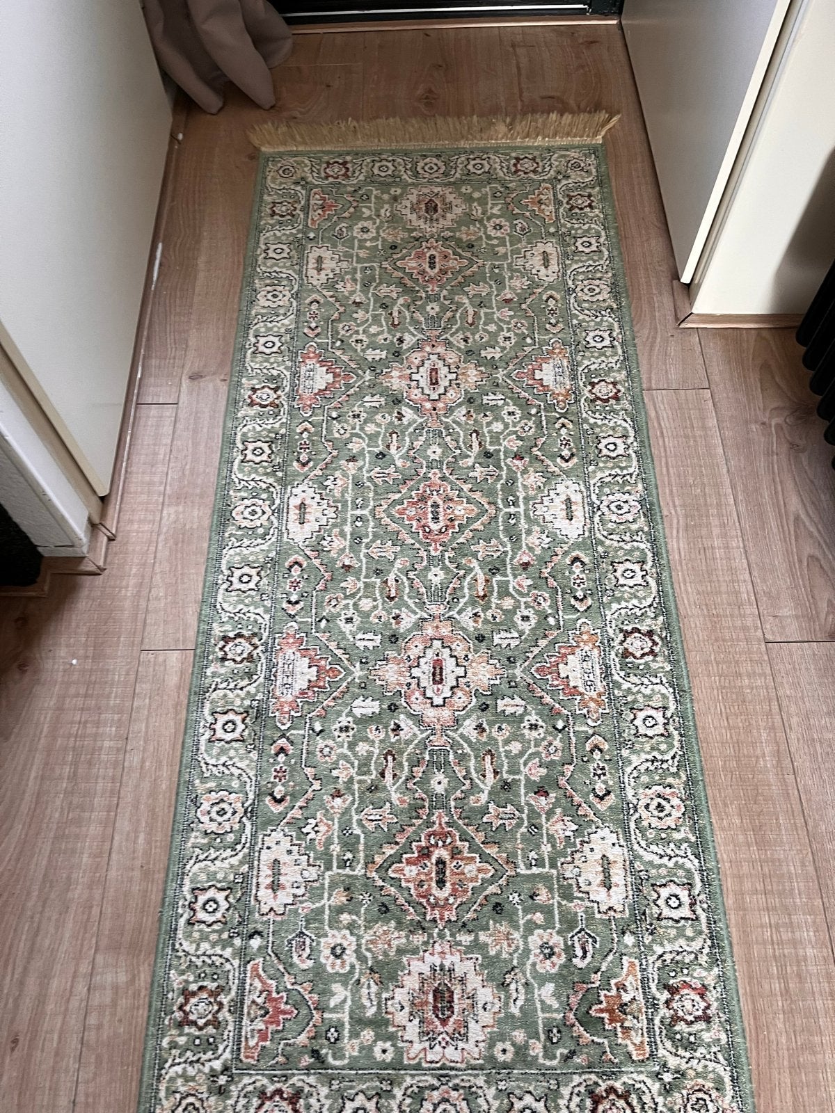 Karwei Loper Marmaris Groen 67x160 cm, Zo goed als nieuw, 150 tot 200 cm, Rechthoekig, Groen