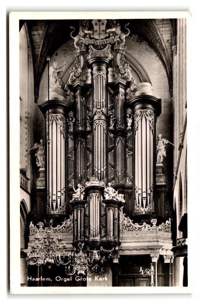 Haarlem, Orgel Grote Kerk - Opruimingskaart, Verzenden, 1940 tot 1960, Gelopen, Noord-Holland