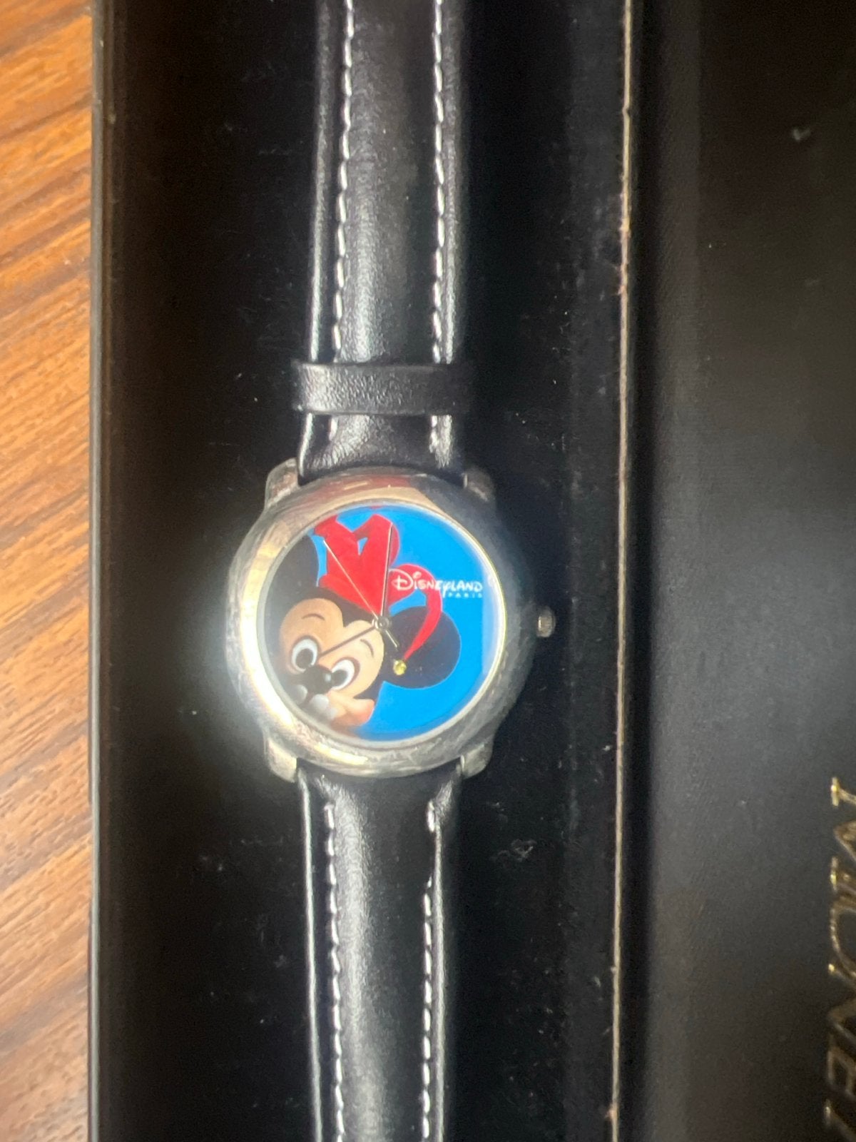 Vintage Disneyland Parijs Mickey Mouse Horloge, Ophalen of Verzenden, Gebruikt, Zwart, Jongen of Meisje