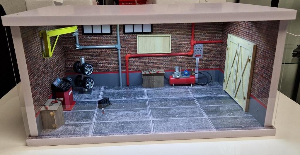 1:18 Zeer groot Garage diorama incl. verlichting -AANBIEDING, Overige merken, SD-modelcartuning, Auto, .