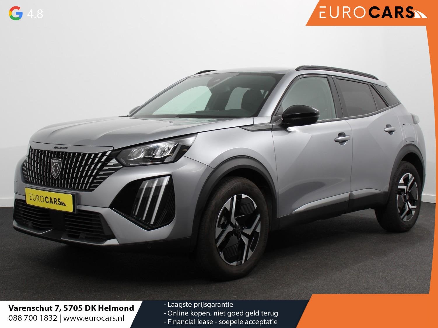 Peugeot 2008 1.2 Hybrid 136 pk Automaat Allure Navigatie App, 1272 kg, Leder en Stof, Bedrijf, Hybride Elektrisch/Benzine