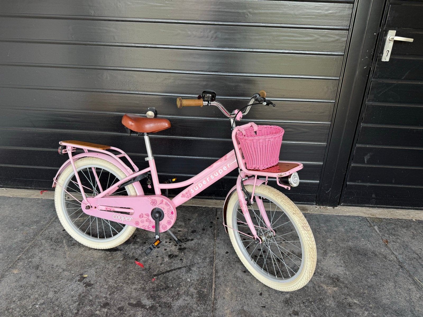 Supersuper Meisjesfiets 20 inch Roze, Ophalen, Terugtraprem, Gebruikt, Handrem