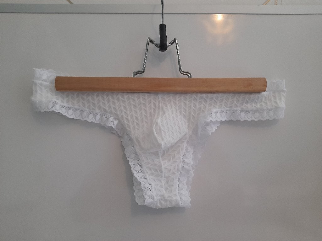 Witte Heren String Maat M, Kleding | Heren, Verzenden, Wit, Slip
