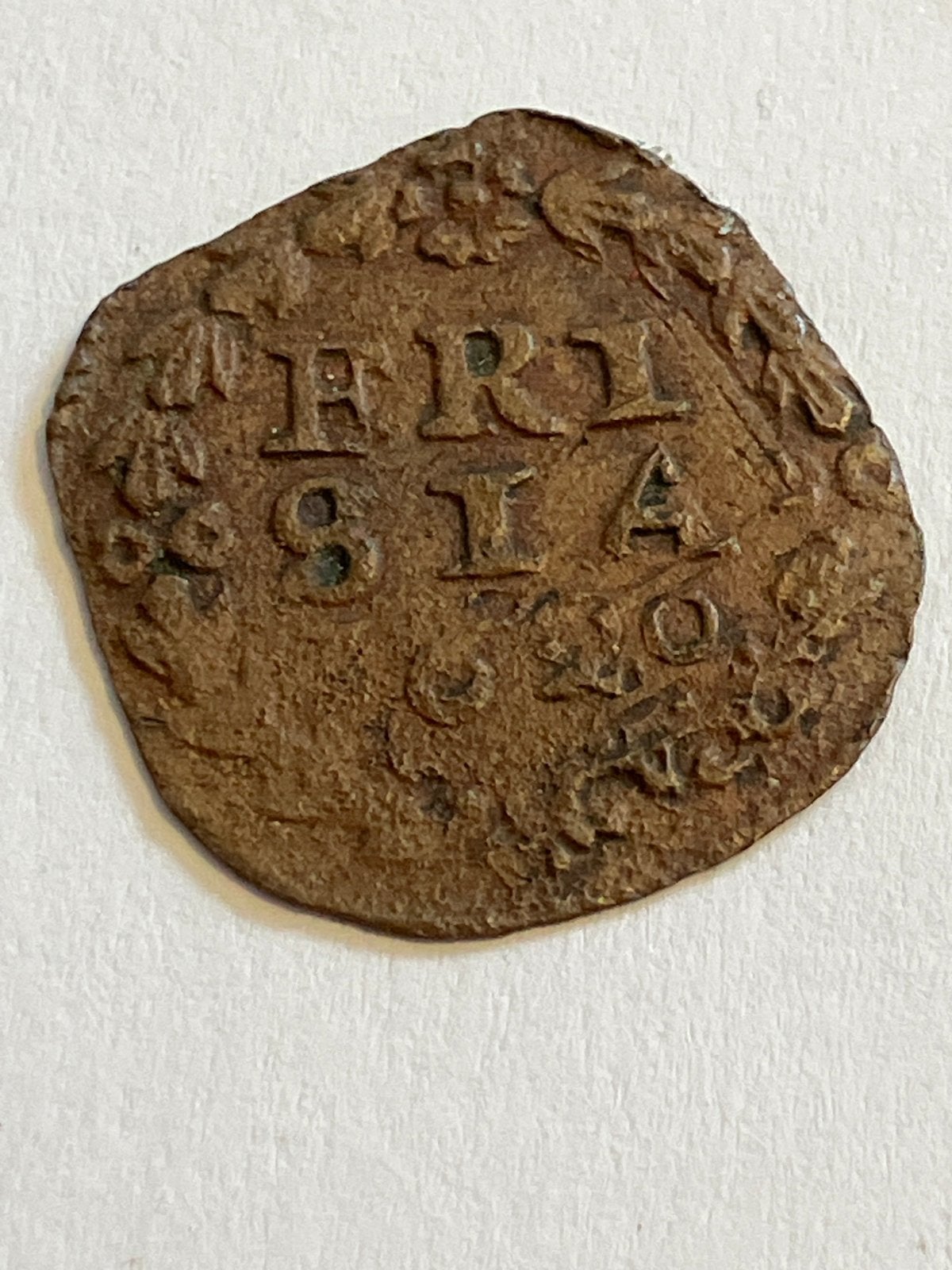 Duit Friesland 1620, Postzegels en Munten, Munten | Nederland, Ophalen of Verzenden, Vóór koninkrijk, Overige waardes, Losse munt