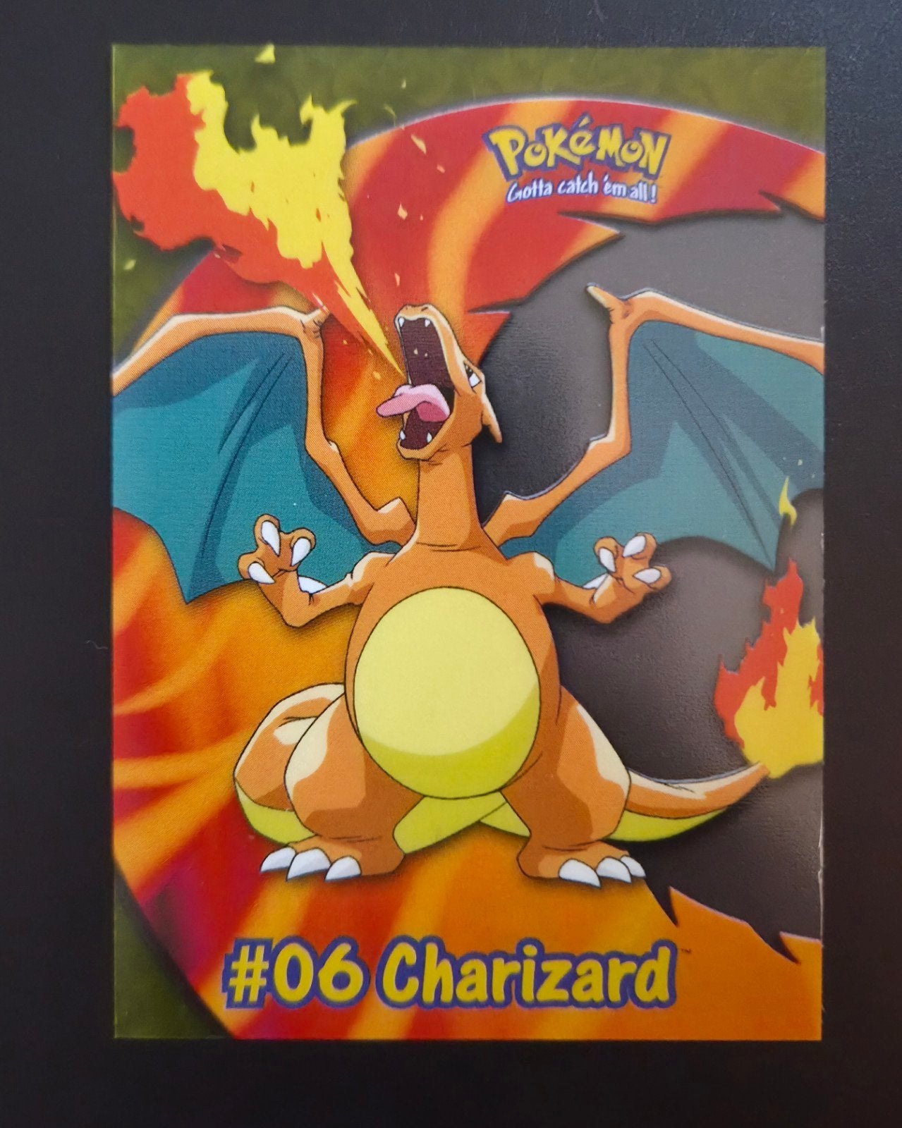 Charizard #06- Pokémon Topps Clear PC3, Ophalen of Verzenden, Zo goed als nieuw