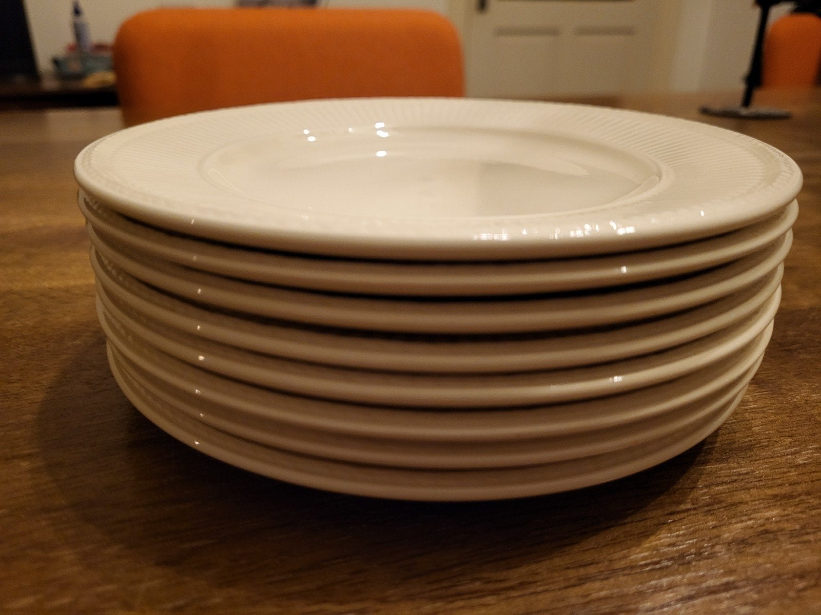 Wedgewood edme bordjes 18cm - 8 stuks €30, Ophalen, Klassiek, Zo goed als nieuw, Bord(en)