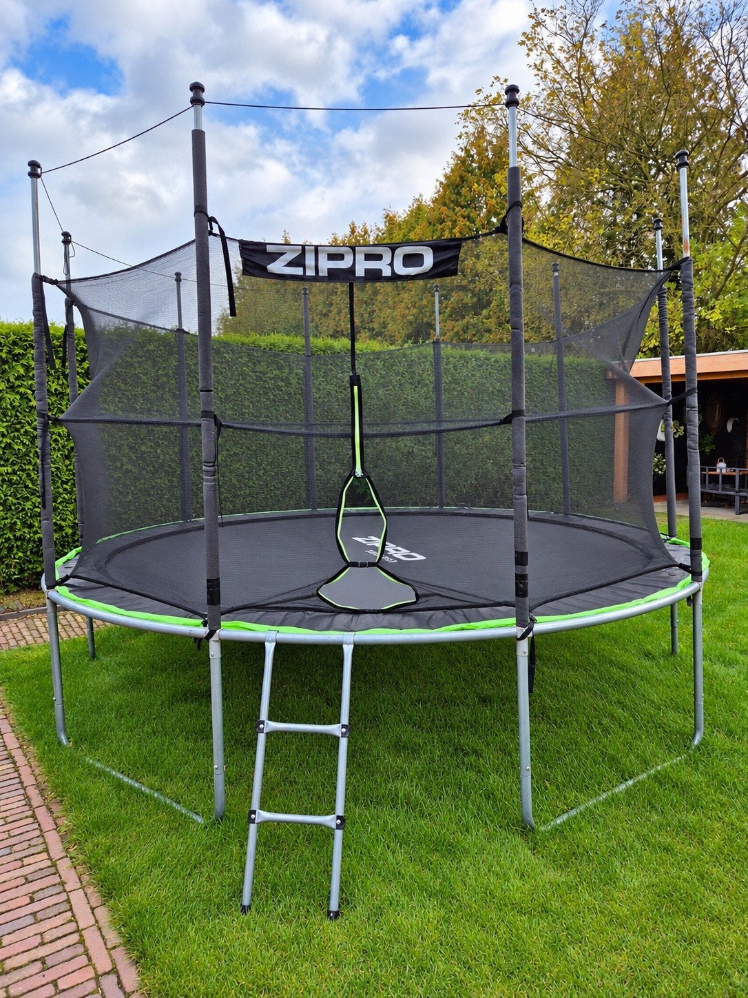 Zipro Jump Pro IN Trampoline Ø374cm met veiligheidsnet, Ophalen, Zo goed als nieuw