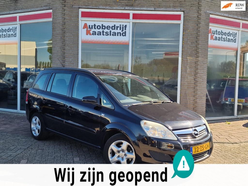 Opel Zafira 1.6 Business 7 Persoons - Airco - Carplay, Auto's, Opel, Voorwielaandrijving, Stof, Gebruikt, Zwart