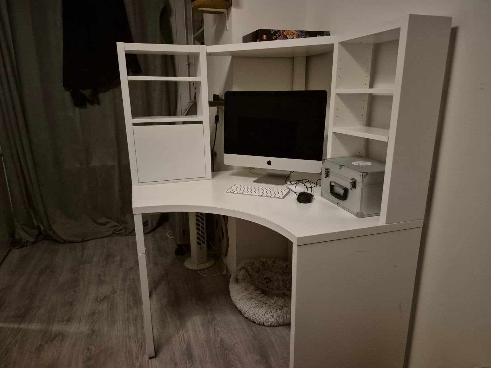 Wit bureau met opbergruimte - 100x100x140 cm, Huis en Inrichting, Bureaus, Ophalen