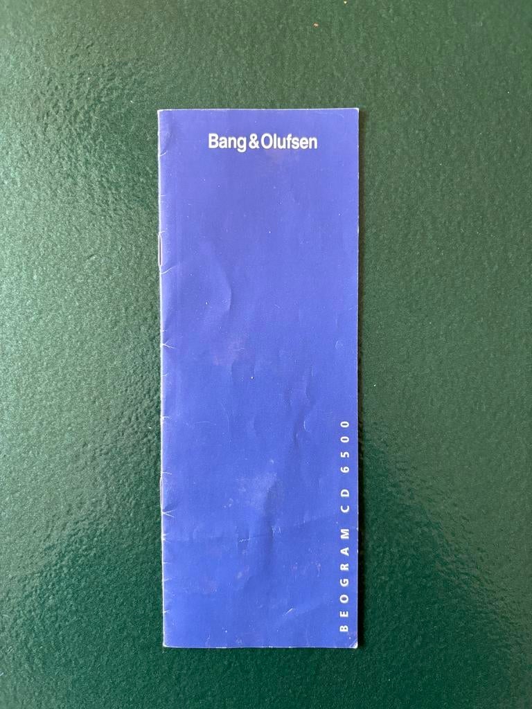 Bang & Olufsen Beogram CD 6500 Gebruikershandleiding, Auto diversen, Ophalen of Verzenden