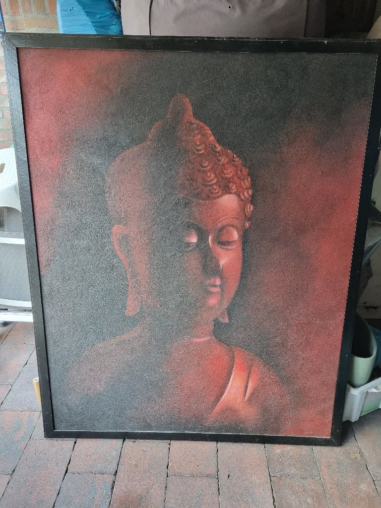 buddha schilderij, Ophalen, Gebruikt, 125 cm of meer, Schilderij