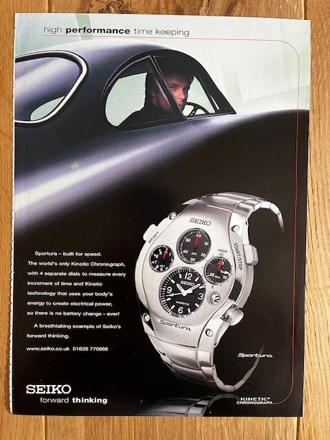Seiko Sportura Kinetic originele advertentie, Ophalen of Verzenden, Gebruikt, Overige typen