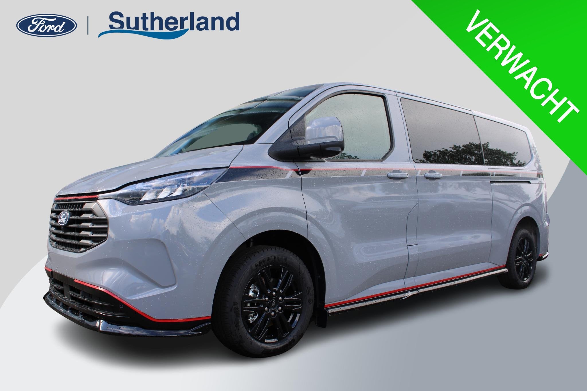 Ford Transit Custom 320 2.5 PHEV L2H1 Grey Platinum DC | Dub, Auto's, 232 pk, 4 cilinders, Bedrijf, Nieuw