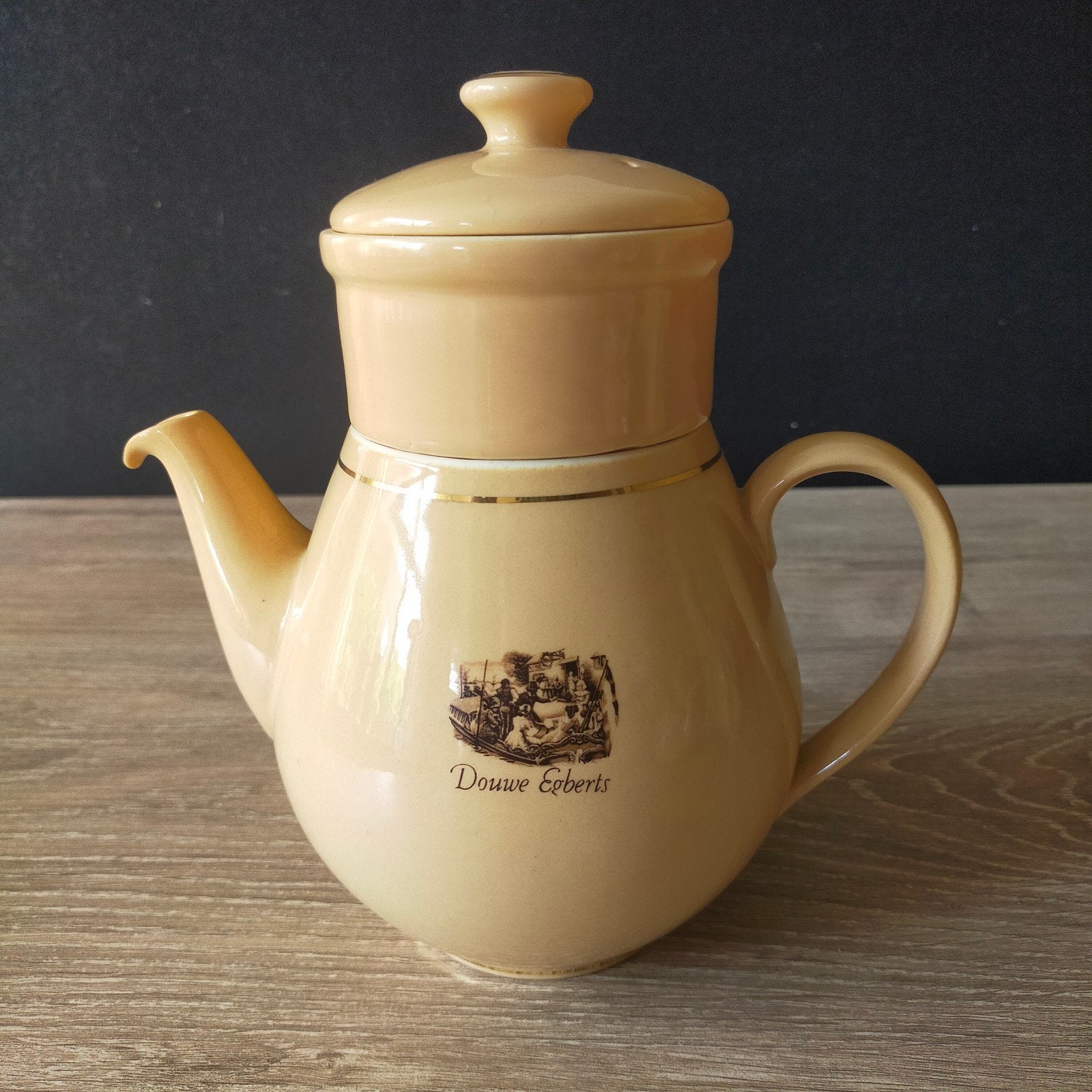 Vintage koffiepot met filter van Douwe Egberts., Antiek en Kunst, Ophalen of Verzenden